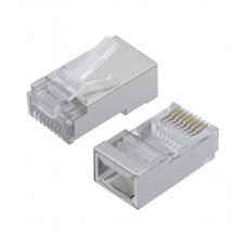 Коннектор RJ-45 Cablexpert  PLUG5SP, упаковка, Connector Cat.5, for UTP, (в пакете 100 штук) экранированные